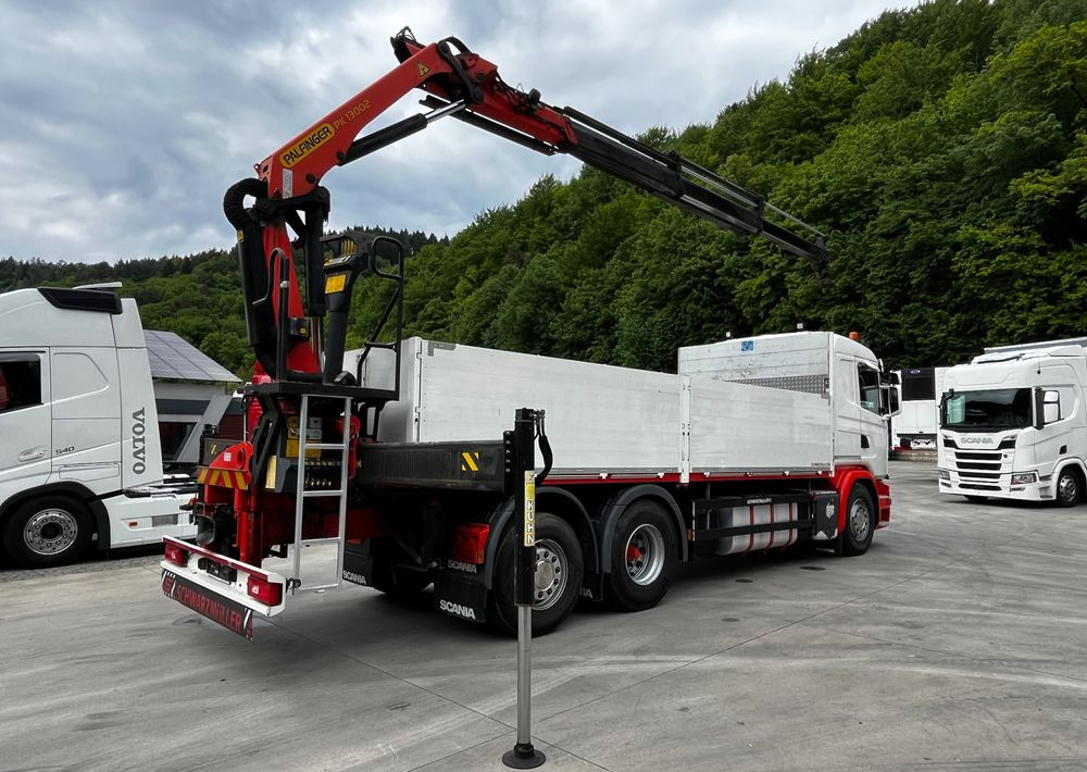 Scania G450 // 6x2// Skrzynia 6.40x2.49 // HDS Palfinger // Oś skrętna podnoszona // - Samochód ciężarowy skrzyniowy/ Platforma, Samochod ciężarowy z HDS: zdjęcie 4 Scania G450 // 6x2// Skrzynia 6.40x2.49 // HDS Palfinger // Oś skrętna podnoszona // - Samochód ciężarowy skrzyniowy/ Platforma, Samochod ciężarowy z HDS: zdjęcie 4