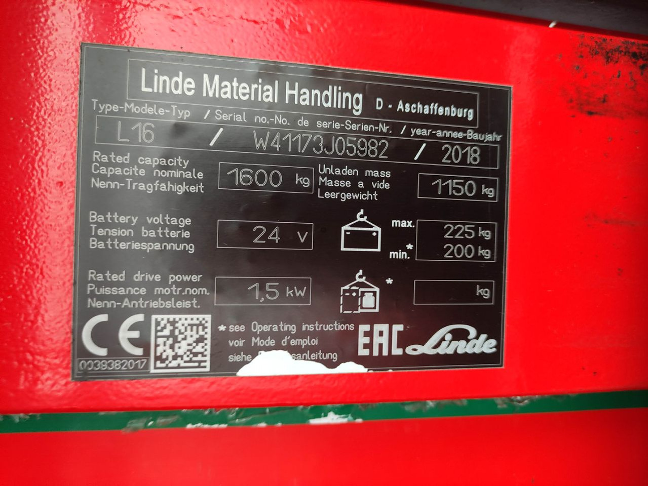 Linde L16-1173 - Wózek wys. podnoszenia: zdjęcie 5 Linde L16-1173 - Wózek wys. podnoszenia: zdjęcie 5