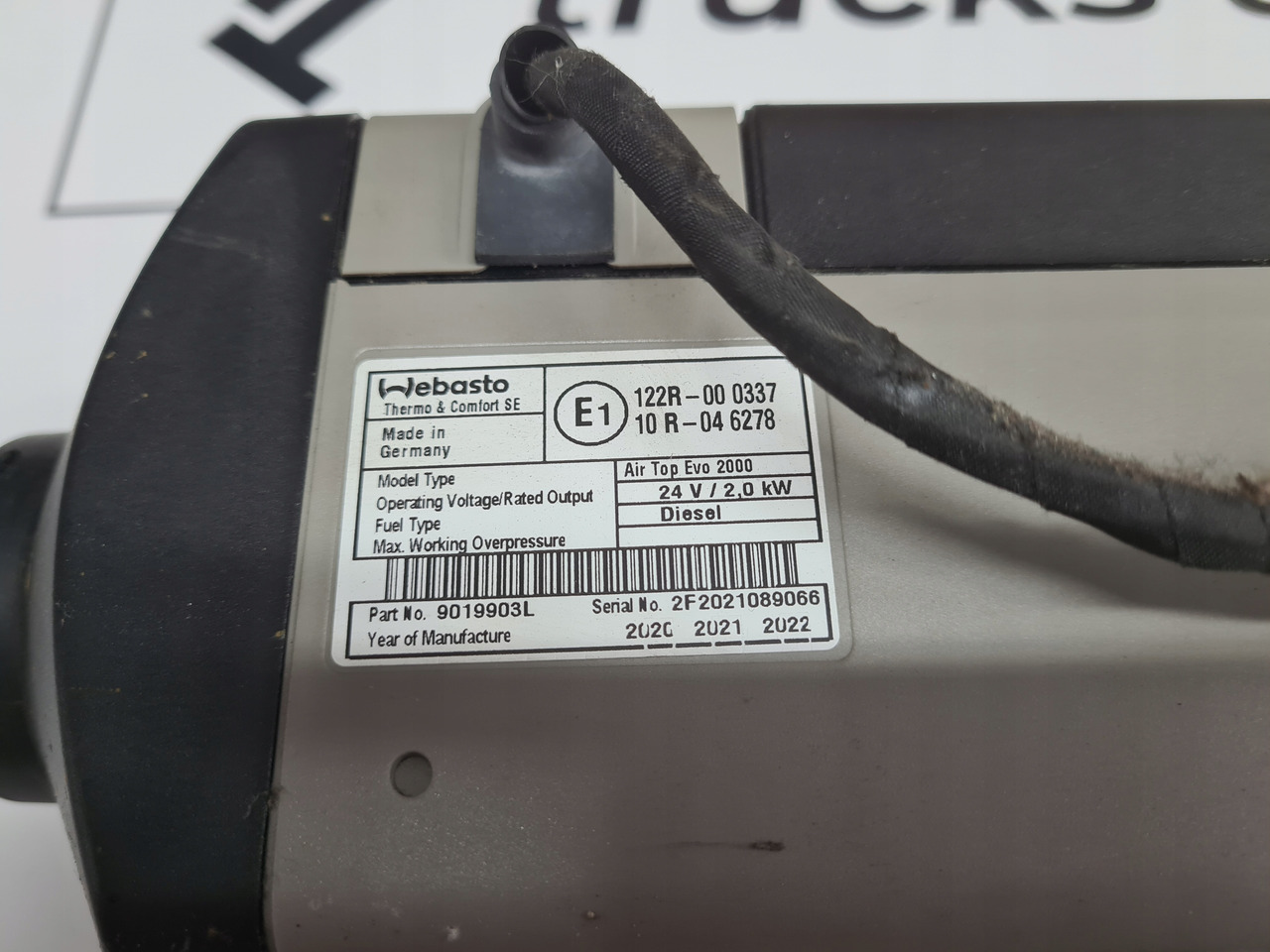 WEBASTO WEBASTO OGRZEWANIE POSTOJOWE AIR TOP EVO 2000 VOLVO FH 4 RENAULT GAMA T RANGE - Ogrzewanie/ Wentylacja do Samochodów ciężarowych: zdjęcie 3 WEBASTO WEBASTO OGRZEWANIE POSTOJOWE AIR TOP EVO 2000 VOLVO FH 4 RENAULT GAMA T RANGE - Ogrzewanie/ Wentylacja do Samochodów ciężarowych: zdjęcie 3