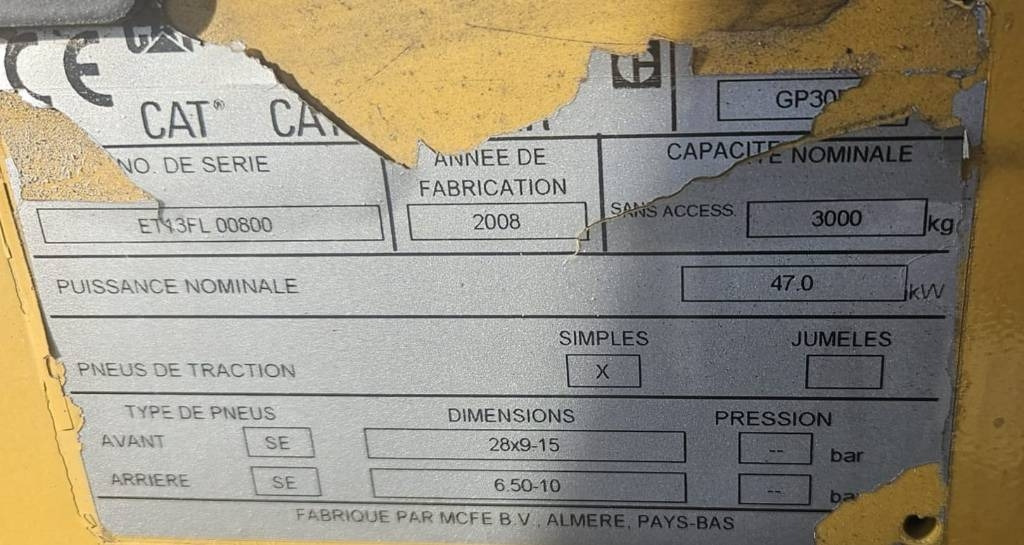 Wózek widłowy gazowy CAT GP 30 N: zdjęcie 9 Wózek widłowy gazowy CAT GP 30 N: zdjęcie 9
