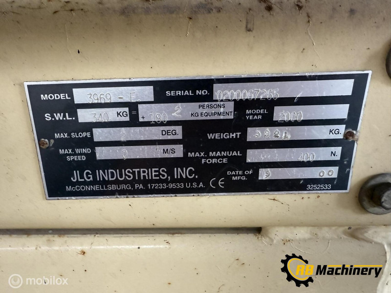 Onbekend merken JLG 3969 - Wózek widłowy: zdjęcie 4 Onbekend merken JLG 3969 - Wózek widłowy: zdjęcie 4