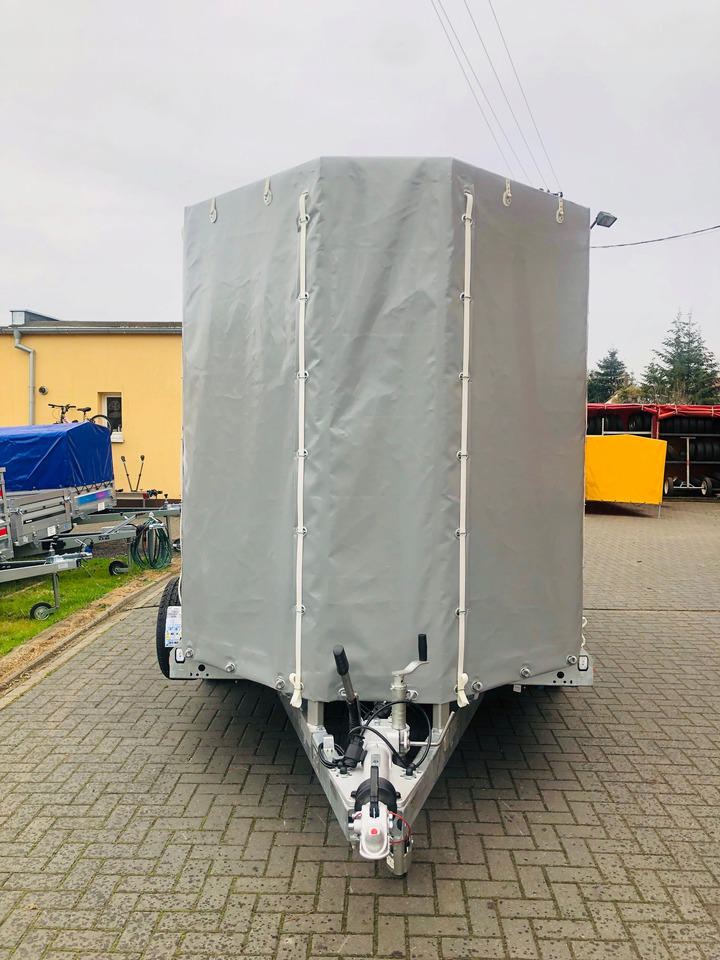 PRZYCZEPA LAWETA DO MINIKOPARKI ŻURAWIA Z PLANDEKĄ / MINI EXCAVATOR CRANE TRANSPORTER TRAILER WITH TARPAULIN - Przyczepa do transportu maszyn: zdjęcie 2 PRZYCZEPA LAWETA DO MINIKOPARKI ŻURAWIA Z PLANDEKĄ / MINI EXCAVATOR CRANE TRANSPORTER TRAILER WITH TARPAULIN - Przyczepa do transportu maszyn: zdjęcie 2