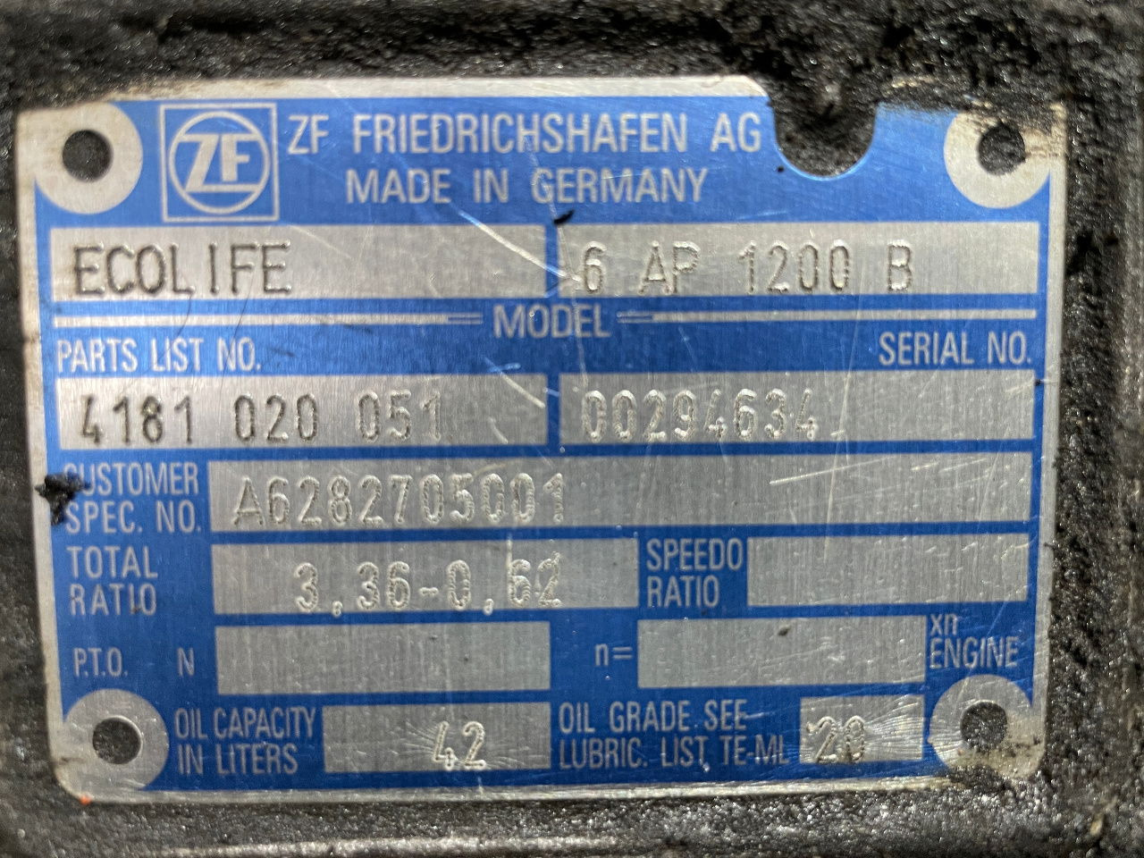 ZF Getriebe ZF 6 AP 1200 B Ecolife 4181020051 Citaro 6AP1200B - Skrzynia biegów i części do Autobusów: zdjęcie 2 ZF Getriebe ZF 6 AP 1200 B Ecolife 4181020051 Citaro 6AP1200B - Skrzynia biegów i części do Autobusów: zdjęcie 2