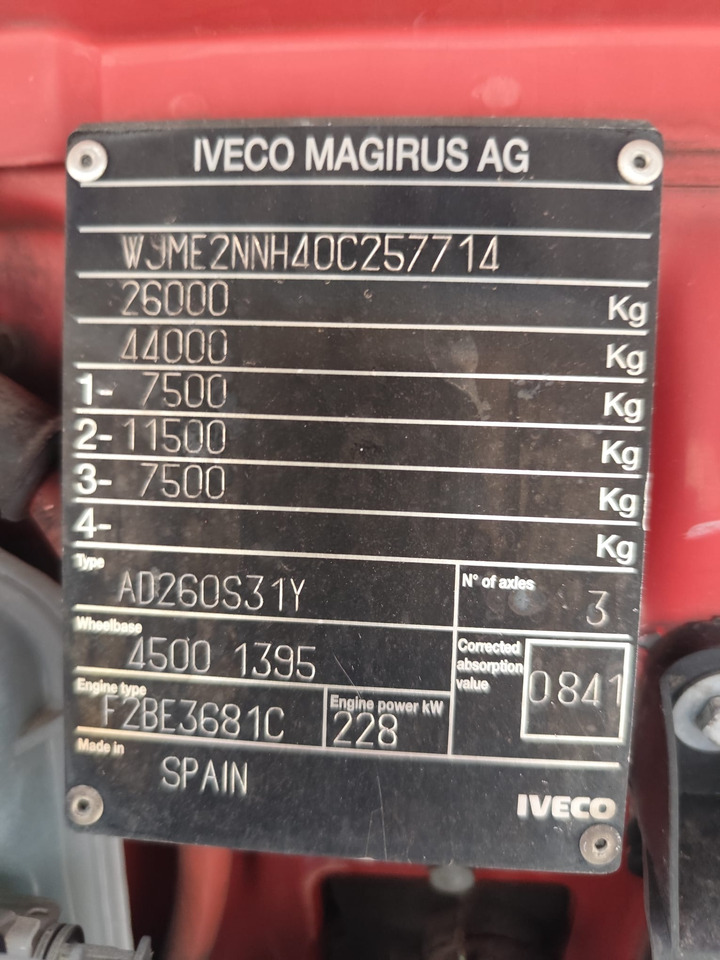 IVECO STRALIS CUBE 260S31 - Samochód ciężarowy skrzyniowy/ Platforma: zdjęcie 4 IVECO STRALIS CUBE 260S31 - Samochód ciężarowy skrzyniowy/ Platforma: zdjęcie 4