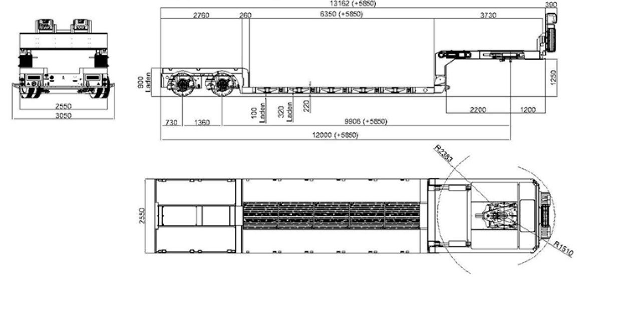 YALCIN EXTRA SURBAISSEE 2 ESSIEUX - Naczepa niskopodwoziowa: zdjęcie 3 YALCIN EXTRA SURBAISSEE 2 ESSIEUX - Naczepa niskopodwoziowa: zdjęcie 3
