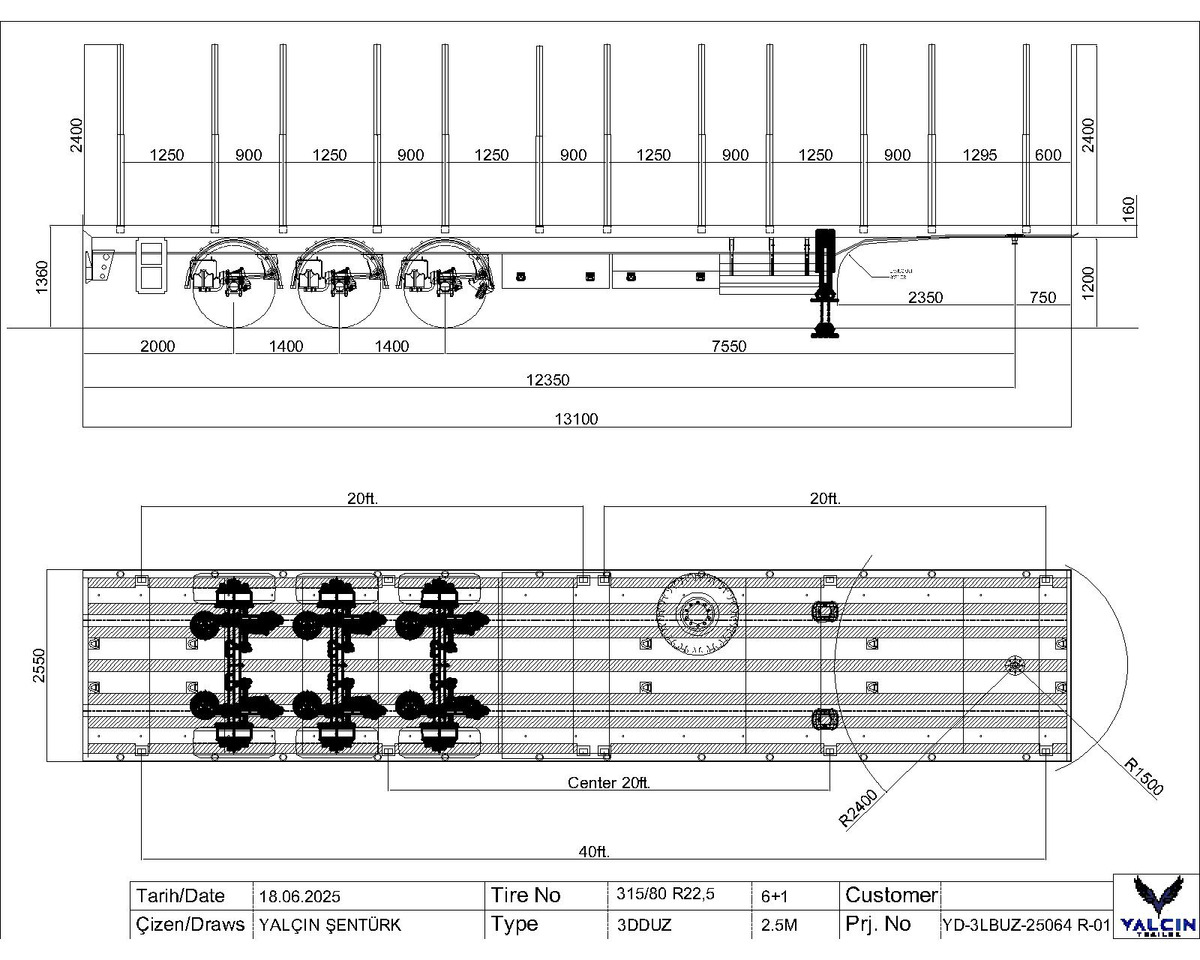 YALCIN FORESTIERS - Naczepa platforma/ Burtowa: zdjęcie 1 YALCIN FORESTIERS - Naczepa platforma/ Burtowa: zdjęcie 1