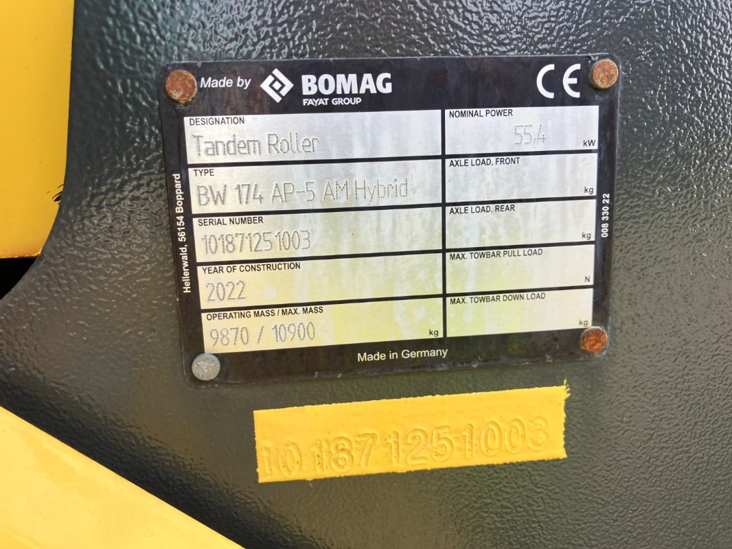 BOMAG DE BW 174 AP-5 AM Hybrid Stage V/Tier 4f - Walec: zdjęcie 2 BOMAG DE BW 174 AP-5 AM Hybrid Stage V/Tier 4f - Walec: zdjęcie 2