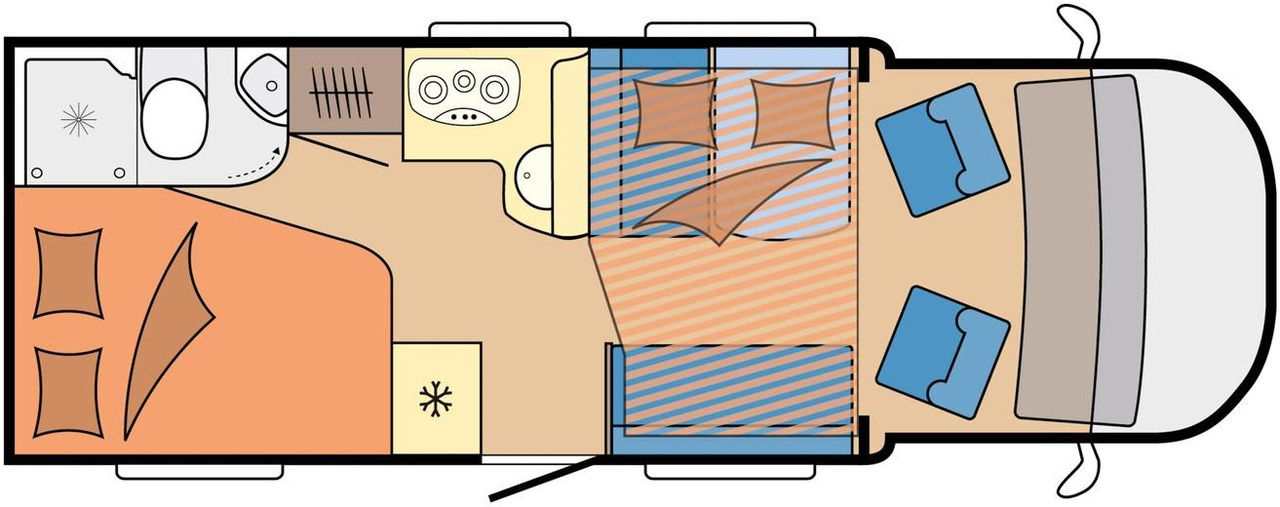 Hobby Optima T65 HFL ONTOUR *165PS*MARKISE*SOFORT* - Kamper półintegra: zdjęcie 4 Hobby Optima T65 HFL ONTOUR *165PS*MARKISE*SOFORT* - Kamper półintegra: zdjęcie 4