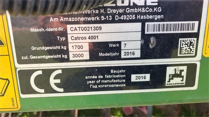 Brona talerzowa Amazone Catros 4001: zdjęcie 6 Brona talerzowa Amazone Catros 4001: zdjęcie 6