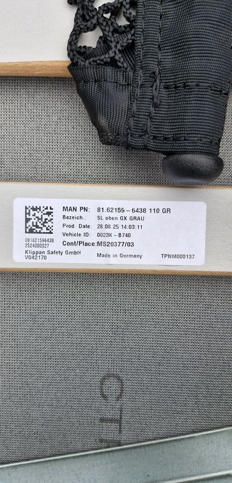 MAN TG3 TGX ŁÓŻKO GÓRNE NOWE 81.62159-6438 - Kabina i wnętrze: zdjęcie 5 MAN TG3 TGX ŁÓŻKO GÓRNE NOWE 81.62159-6438 - Kabina i wnętrze: zdjęcie 5