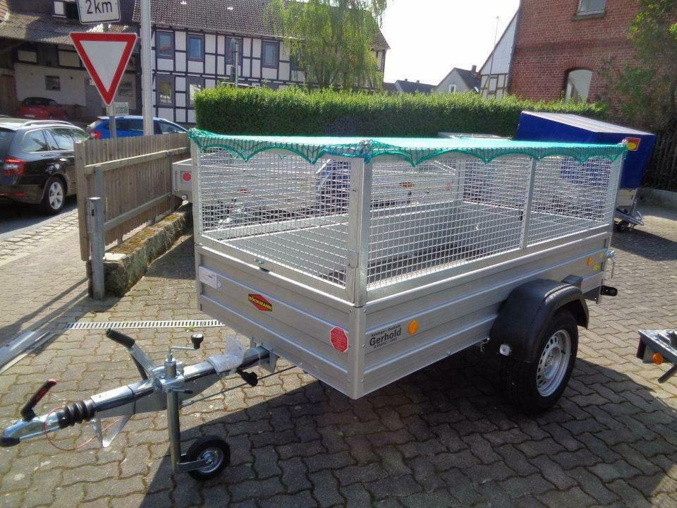 Böckmann, PKW Anhänger, 1,35 to. mit Gitteraufsatz,Containernetz - Przyczepa samochodowa: zdjęcie 2 Böckmann, PKW Anhänger, 1,35 to. mit Gitteraufsatz,Containernetz - Przyczepa samochodowa: zdjęcie 2