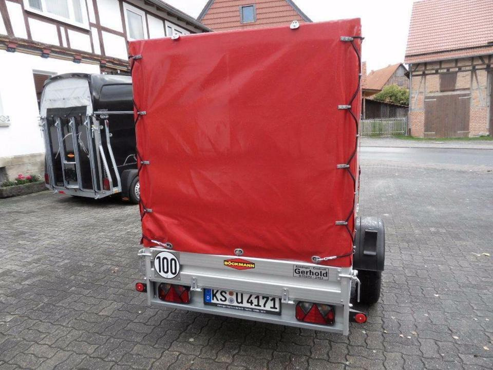 Böckmann PKW Anhänger mit Plane und Spriegel 100 km/h - Przyczepa samochodowa: zdjęcie 5 Böckmann PKW Anhänger mit Plane und Spriegel 100 km/h - Przyczepa samochodowa: zdjęcie 5