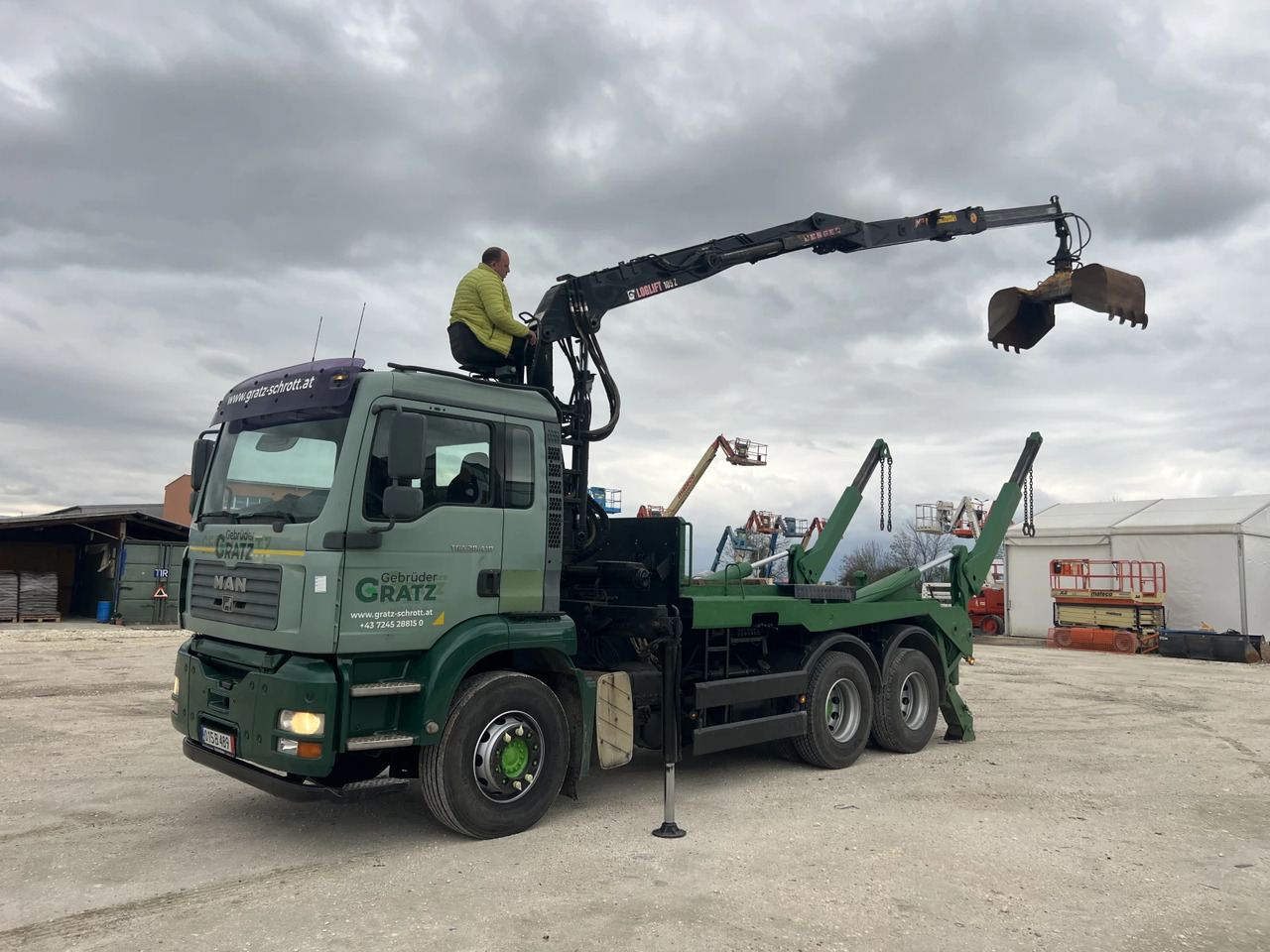 Man Tga 6х4, Кран-Z, Мултилифт - Bramowiec, Samochod ciężarowy z HDS: zdjęcie 1 Man Tga 6х4, Кран-Z, Мултилифт - Bramowiec, Samochod ciężarowy z HDS: zdjęcie 1