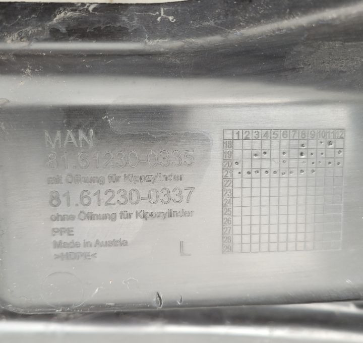 BLOTNIK MAN TGX 3 NM. LH 81.61230-0335 ORYGINAŁ - Błotnik do Samochodów ciężarowych: zdjęcie 3 BLOTNIK MAN TGX 3 NM. LH 81.61230-0335 ORYGINAŁ - Błotnik do Samochodów ciężarowych: zdjęcie 3