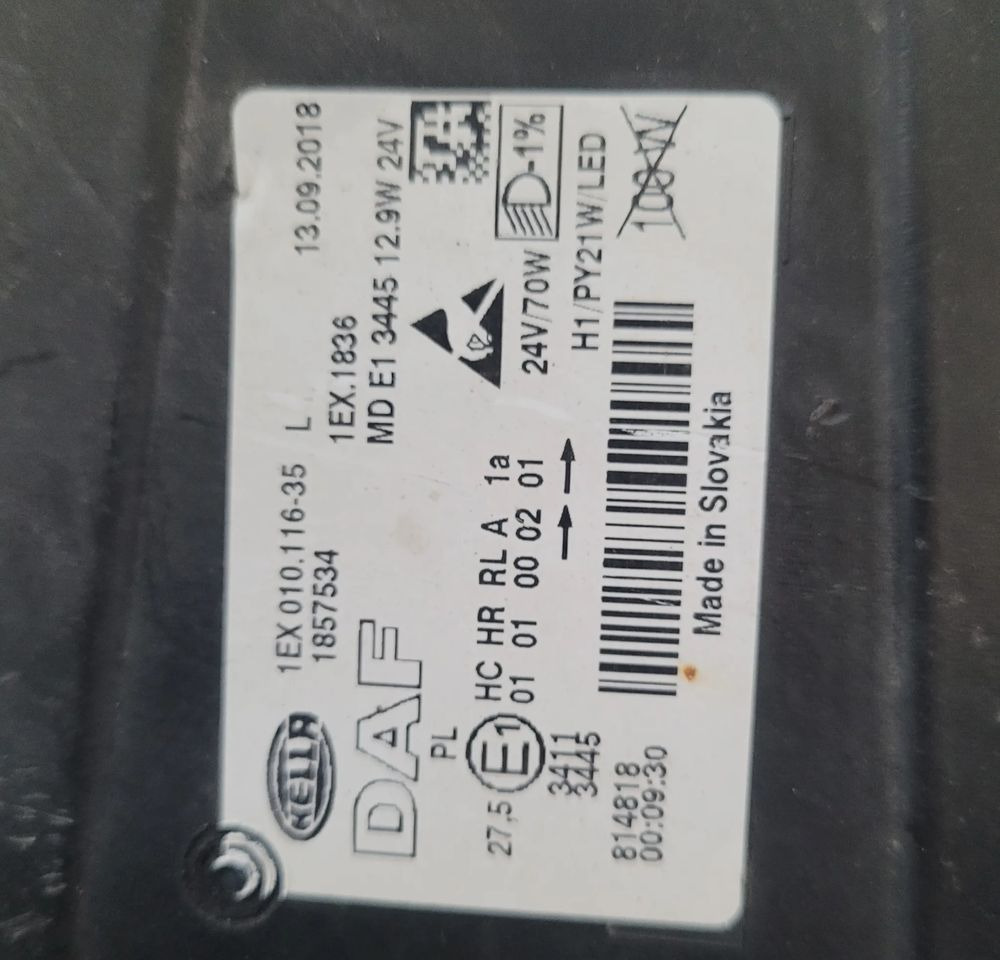 LAMPA LED DAF XF 106 LEWA ORYGINAŁ OM 1857534 CHWALIM116 - Oświetlenie do Samochodów ciężarowych: zdjęcie 5 LAMPA LED DAF XF 106 LEWA ORYGINAŁ OM 1857534 CHWALIM116 - Oświetlenie do Samochodów ciężarowych: zdjęcie 5