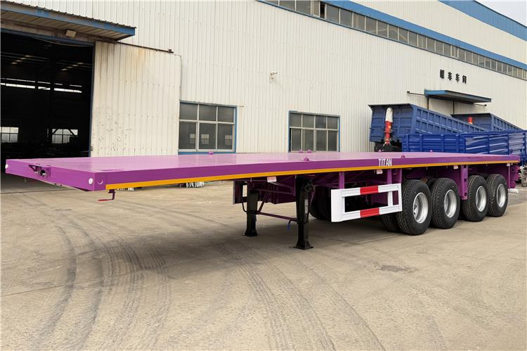TITAN 4 Axle 40ft Flatbed Semi Trailer for Sale In Guam - Naczepa platforma/ Burtowa: zdjęcie 1 TITAN 4 Axle 40ft Flatbed Semi Trailer for Sale In Guam - Naczepa platforma/ Burtowa: zdjęcie 1