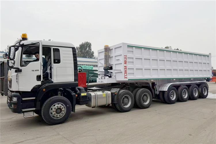 TITAN 4 Axle 80 Ton Dump Semi Trailer for Sale In Cameroon - Naczepa wywrotka: zdjęcie 5 TITAN 4 Axle 80 Ton Dump Semi Trailer for Sale In Cameroon - Naczepa wywrotka: zdjęcie 5