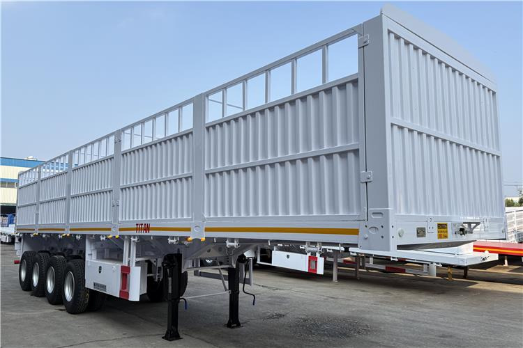 TITAN 4 Axle 80 Ton Fence Cargo Truck Trailer for Sale in Nigeria - Naczepa do przewozu zwierząt: zdjęcie 2 TITAN 4 Axle 80 Ton Fence Cargo Truck Trailer for Sale in Nigeria - Naczepa do przewozu zwierząt: zdjęcie 2