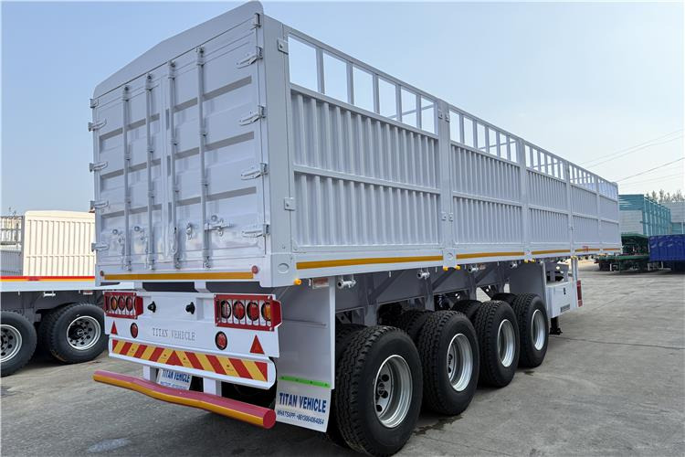 TITAN 4 Axle 80 Ton Fence Cargo Truck Trailer for Sale in Nigeria - Naczepa do przewozu zwierząt: zdjęcie 5 TITAN 4 Axle 80 Ton Fence Cargo Truck Trailer for Sale in Nigeria - Naczepa do przewozu zwierząt: zdjęcie 5