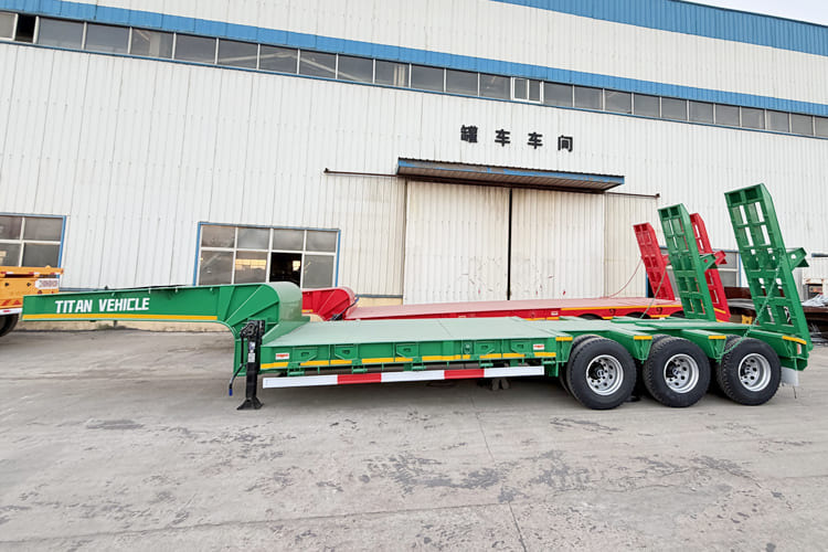 TITAN Exposed Tyre 3 Axle 80 Tons Low Bed Trailer Price - Naczepa niskopodwoziowa: zdjęcie 3 TITAN Exposed Tyre 3 Axle 80 Tons Low Bed Trailer Price - Naczepa niskopodwoziowa: zdjęcie 3