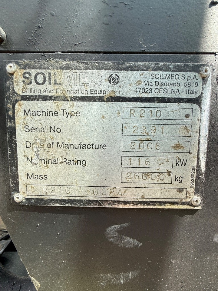 Soilmec R 210 - Kafar: zdjęcie 4 Soilmec R 210 - Kafar: zdjęcie 4