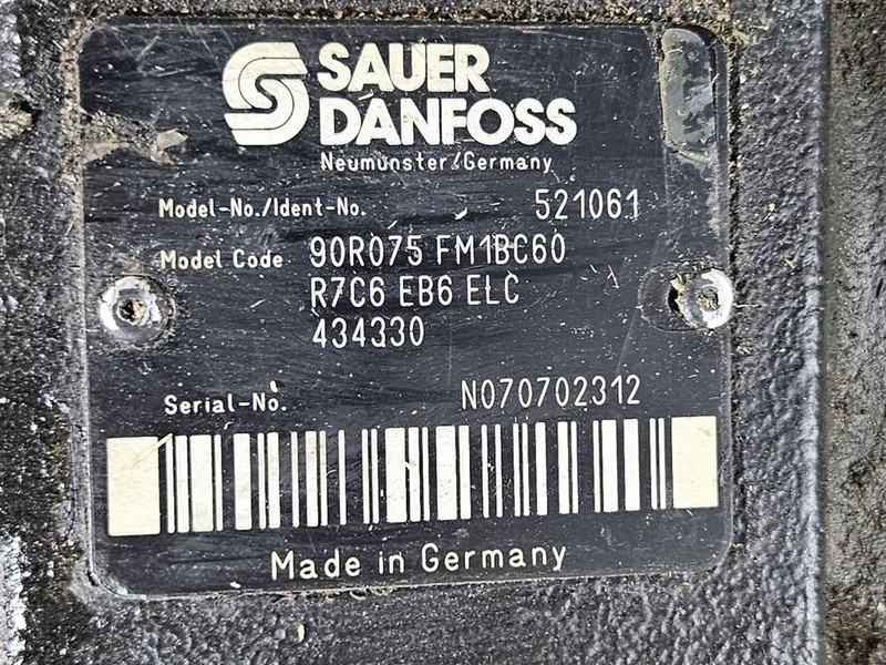Sauer Danfoss 90R075FM1BC60R7C6-Drive pump/Fahrpumpe/Rijpomp - Hydraulika do Maszyn budowlanych: zdjęcie 5 Sauer Danfoss 90R075FM1BC60R7C6-Drive pump/Fahrpumpe/Rijpomp - Hydraulika do Maszyn budowlanych: zdjęcie 5