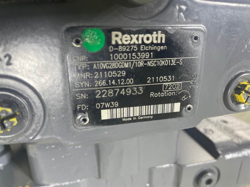 WACKER NEUSON 1000153991-Rexroth A10VG28DGDM2/10R-Drive pump - Hydraulika do Maszyn budowlanych: zdjęcie 5 WACKER NEUSON 1000153991-Rexroth A10VG28DGDM2/10R-Drive pump - Hydraulika do Maszyn budowlanych: zdjęcie 5