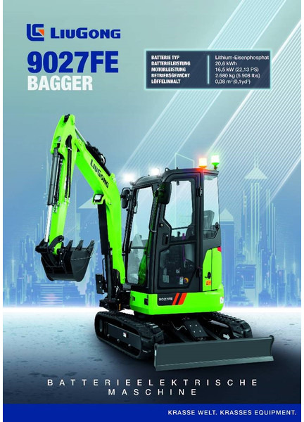 LIUGONG 9027 FE vollelektrisch, 2.680 kg - Minikoparka: zdjęcie 1 LIUGONG 9027 FE vollelektrisch, 2.680 kg - Minikoparka: zdjęcie 1