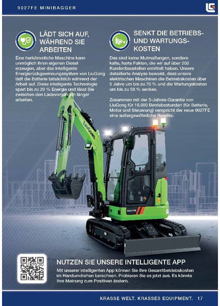 Nowy Minikoparka LIUGONG 9027 FE vollelektrisch, 2.680 kg: zdjęcie 17 Nowy Minikoparka LIUGONG 9027 FE vollelektrisch, 2.680 kg: zdjęcie 17