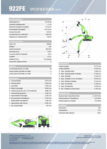 LIUGONG 922 FE vollelektrisch, 24.100 kg - Koparka gąsienicowa: zdjęcie 2 LIUGONG 922 FE vollelektrisch, 24.100 kg - Koparka gąsienicowa: zdjęcie 2