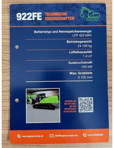LIUGONG 922 FE vollelektrisch, 24.100 kg - Koparka gąsienicowa: zdjęcie 4 LIUGONG 922 FE vollelektrisch, 24.100 kg - Koparka gąsienicowa: zdjęcie 4