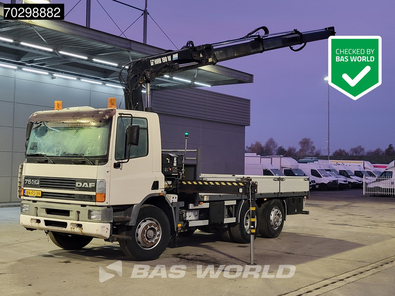 DAF 75CF.250 CF 6X2 HIAB 190W3 Crane Kran Remote Rotator Steering Axle Automatic Euro 3 - Samochód ciężarowy skrzyniowy/ Platforma, Samochod ciężarowy z HDS: zdjęcie 1 DAF 75CF.250 CF 6X2 HIAB 190W3 Crane Kran Remote Rotator Steering Axle Automatic Euro 3 - Samochód ciężarowy skrzyniowy/ Platforma, Samochod ciężarowy z HDS: zdjęcie 1