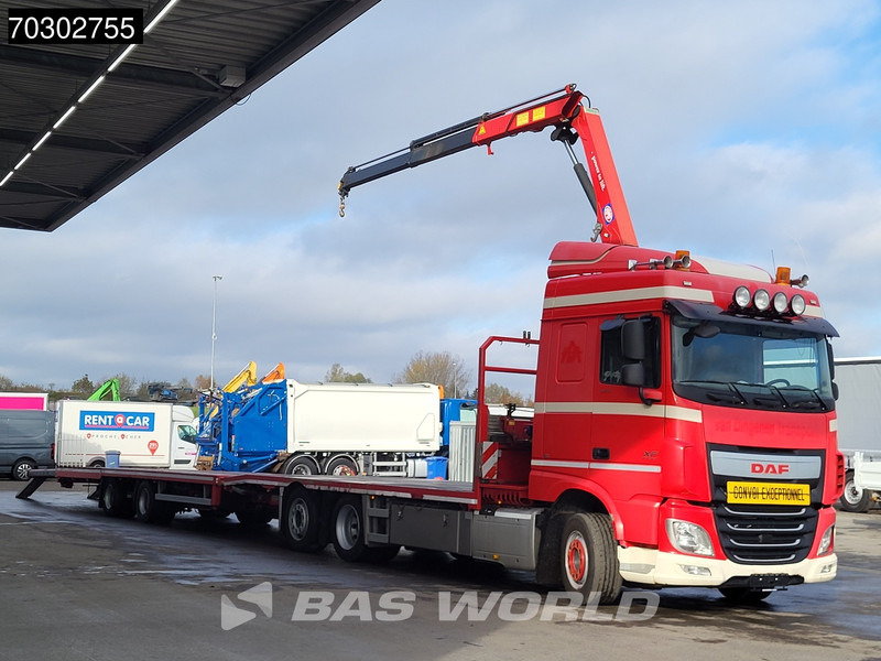 DAF XF 440 XF 6X2 NL-Truck Transporter APK HMF 900-K2 crane Winch Lift-Lenkachse Euro 6 - Samochód ciężarowy skrzyniowy/ Platforma, Samochod ciężarowy z HDS: zdjęcie 2 DAF XF 440 XF 6X2 NL-Truck Transporter APK HMF 900-K2 crane Winch Lift-Lenkachse Euro 6 - Samochód ciężarowy skrzyniowy/ Platforma, Samochod ciężarowy z HDS: zdjęcie 2