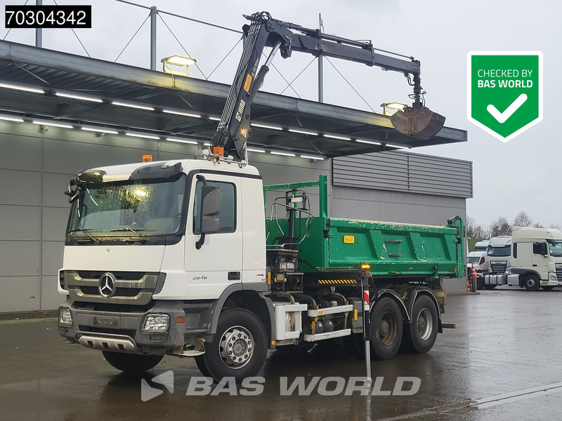 Mercedes-Benz Actros 2646 Actros 6X4 HIAB 122 BS-2 HIDUO Crane Kran 3-way tipper Big-Axle Euro 5 - Wywrotka, Samochod ciężarowy z HDS: zdjęcie 1 Mercedes-Benz Actros 2646 Actros 6X4 HIAB 122 BS-2 HIDUO Crane Kran 3-way tipper Big-Axle Euro 5 - Wywrotka, Samochod ciężarowy z HDS: zdjęcie 1