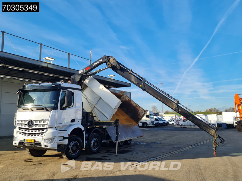 Mercedes-Benz Arocs 3240 8X4 HIAB X-HIDUO 188 E-2 Kran Crane 3-side tipper Big-Axle Euro 6 - Wywrotka, Samochod ciężarowy z HDS: zdjęcie 2 Mercedes-Benz Arocs 3240 8X4 HIAB X-HIDUO 188 E-2 Kran Crane 3-side tipper Big-Axle Euro 6 - Wywrotka, Samochod ciężarowy z HDS: zdjęcie 2