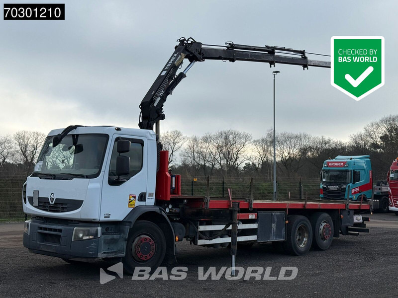 Renault Premium 410 6X2 Terex 120.2E - A3L Kran Crane Lift-Axle Manual Euro 5 - Samochód ciężarowy skrzyniowy/ Platforma, Samochod ciężarowy z HDS: zdjęcie 1 Renault Premium 410 6X2 Terex 120.2E - A3L Kran Crane Lift-Axle Manual Euro 5 - Samochód ciężarowy skrzyniowy/ Platforma, Samochod ciężarowy z HDS: zdjęcie 1