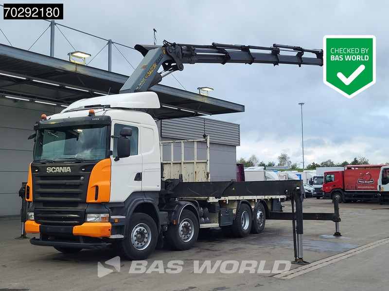 Scania R420 8X2 Palfinger PK74002 Kran Crane Retarder Lift-Steering Axle Euro 4 - Samochód ciężarowy skrzyniowy/ Platforma, Samochod ciężarowy z HDS: zdjęcie 1 Scania R420 8X2 Palfinger PK74002 Kran Crane Retarder Lift-Steering Axle Euro 4 - Samochód ciężarowy skrzyniowy/ Platforma, Samochod ciężarowy z HDS: zdjęcie 1