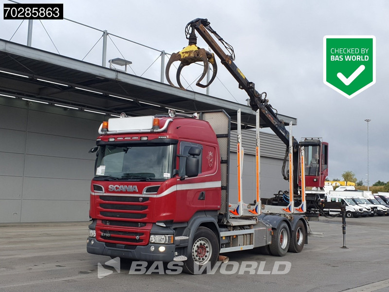 Scania R730 R 6X4 HIAB F108S 79 Crane Retarder Xenon BigAxle Loglift Automatic ACC Euro 6 - Samochód do drewna, Samochod ciężarowy z HDS: zdjęcie 1 Scania R730 R 6X4 HIAB F108S 79 Crane Retarder Xenon BigAxle Loglift Automatic ACC Euro 6 - Samochód do drewna, Samochod ciężarowy z HDS: zdjęcie 1
