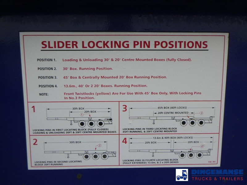 Naczepa kontenerowiec/ System wymienny Dennison Container trailer 20-30-40-45 ft: zdjęcie 7