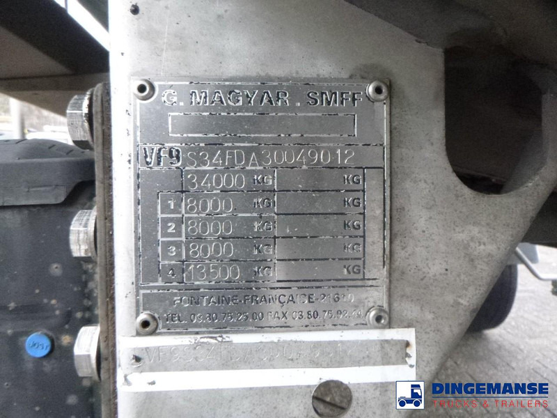 Naczepa cysterna Magyar Bitumen tank inox 31.8 m3 / 1 comp / ADR 22/10/2024: zdjęcie 9