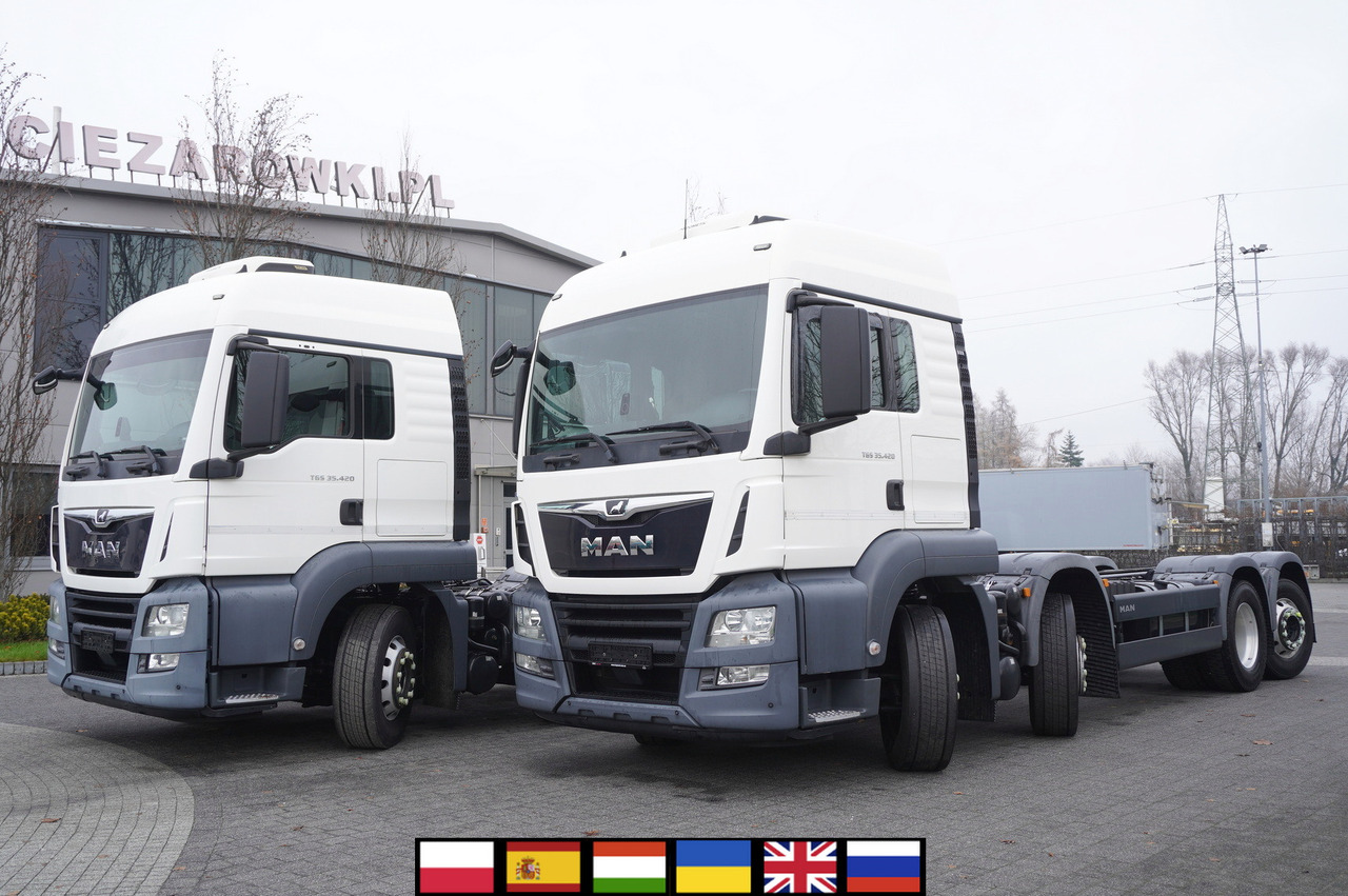MAN TGS 35.420 8×2 / Chassis 6.4 m / 3 steered axles / 2 units - Samochód ciężarowe pod zabudowę: zdjęcie 1 MAN TGS 35.420 8×2 / Chassis 6.4 m / 3 steered axles / 2 units - Samochód ciężarowe pod zabudowę: zdjęcie 1