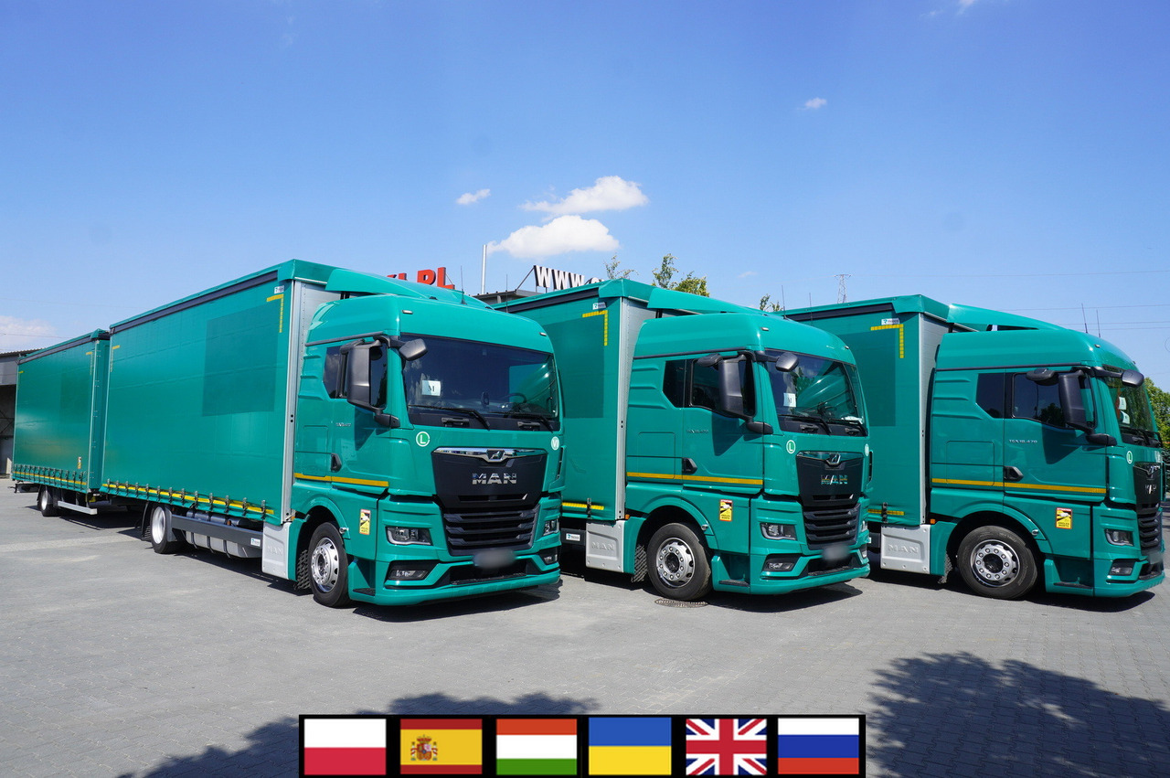 MAN TGX 18.470 / Trailer 19 EPAL / Curtainsider 19 EPAL / 2022 / Retarder / 15 units - Samochód ciężarowy plandeka: zdjęcie 1 MAN TGX 18.470 / Trailer 19 EPAL / Curtainsider 19 EPAL / 2022 / Retarder / 15 units - Samochód ciężarowy plandeka: zdjęcie 1