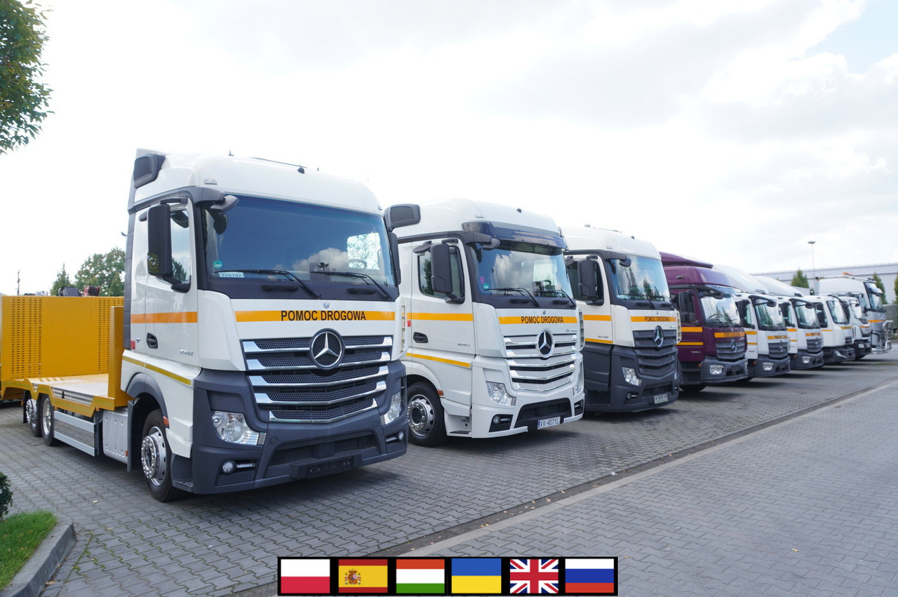 MERCEDES-BENZ Actros 1845 / NEW TOW TRUCK PLATFORM/ Sleeper cab / several units - Ciężarówka do przewozu samochodów: zdjęcie 1 MERCEDES-BENZ Actros 1845 / NEW TOW TRUCK PLATFORM/ Sleeper cab / several units - Ciężarówka do przewozu samochodów: zdjęcie 1