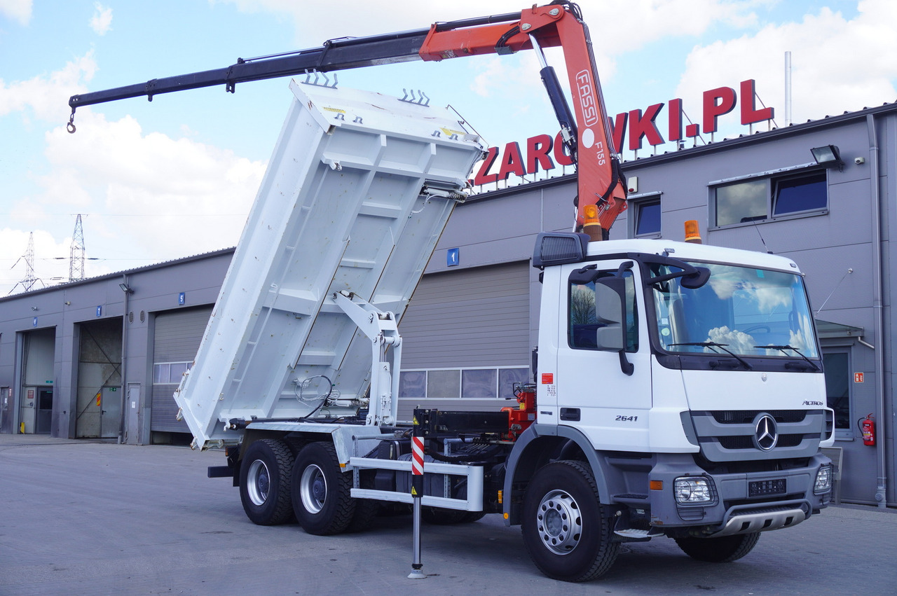 MERCEDES-BENZ Actros 2641 6×4 E5 / Crane / Dumper / 110000 km! - Samochód ciężarowy skrzyniowy/ Platforma, Samochod ciężarowy z HDS: zdjęcie 1 MERCEDES-BENZ Actros 2641 6×4 E5 / Crane / Dumper / 110000 km! - Samochód ciężarowy skrzyniowy/ Platforma, Samochod ciężarowy z HDS: zdjęcie 1