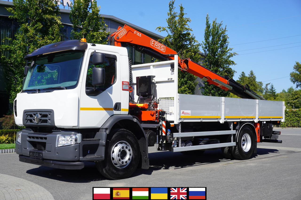 RENAULT C320 P 4x2 / FASSI crane 6.2 T / range 10 m / Flatbed 15 EPAL / 50 tho. km! - Samochód ciężarowy skrzyniowy/ Platforma, Samochod ciężarowy z HDS: zdjęcie 1 RENAULT C320 P 4x2 / FASSI crane 6.2 T / range 10 m / Flatbed 15 EPAL / 50 tho. km! - Samochód ciężarowy skrzyniowy/ Platforma, Samochod ciężarowy z HDS: zdjęcie 1