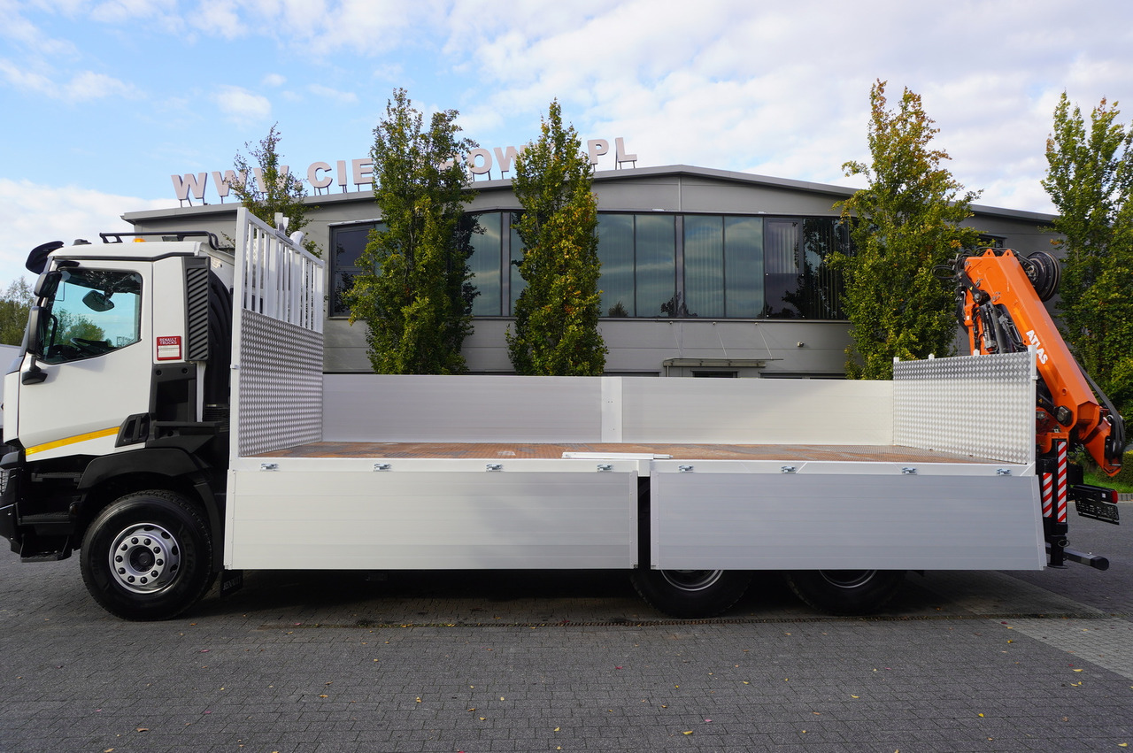 RENAULT C380 Comfort 6x4 / Atlas 172.3E crane / Range 12.3 m / capacity 6.1 t / Flatbed 17 EPAL - Samochód ciężarowy skrzyniowy/ Platforma, Samochod ciężarowy z HDS: zdjęcie 3 RENAULT C380 Comfort 6x4 / Atlas 172.3E crane / Range 12.3 m / capacity 6.1 t / Flatbed 17 EPAL - Samochód ciężarowy skrzyniowy/ Platforma, Samochod ciężarowy z HDS: zdjęcie 3