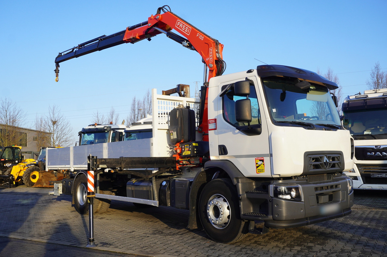RENAULT RENAULT C320 P 4x2 / FASSI crane 6 T / 140 MTH!!! / range 10 m / Flatbed 15 EPAL / 52 tho. km!!! - Samochód ciężarowy skrzyniowy/ Platforma, Samochod ciężarowy z HDS: zdjęcie 1 RENAULT RENAULT C320 P 4x2 / FASSI crane 6 T / 140 MTH!!! / range 10 m / Flatbed 15 EPAL / 52 tho. km!!! - Samochód ciężarowy skrzyniowy/ Platforma, Samochod ciężarowy z HDS: zdjęcie 1