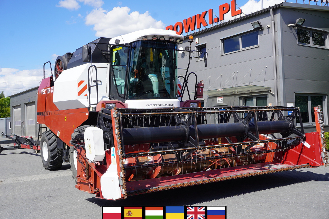 ROSTSELMASH VECTOR 425 RSM-101 grain harvester + Header 5 m + rapeseed harvesting extension / 2300 MTH - Kombajn zbożowy: zdjęcie 1 ROSTSELMASH VECTOR 425 RSM-101 grain harvester + Header 5 m + rapeseed harvesting extension / 2300 MTH - Kombajn zbożowy: zdjęcie 1