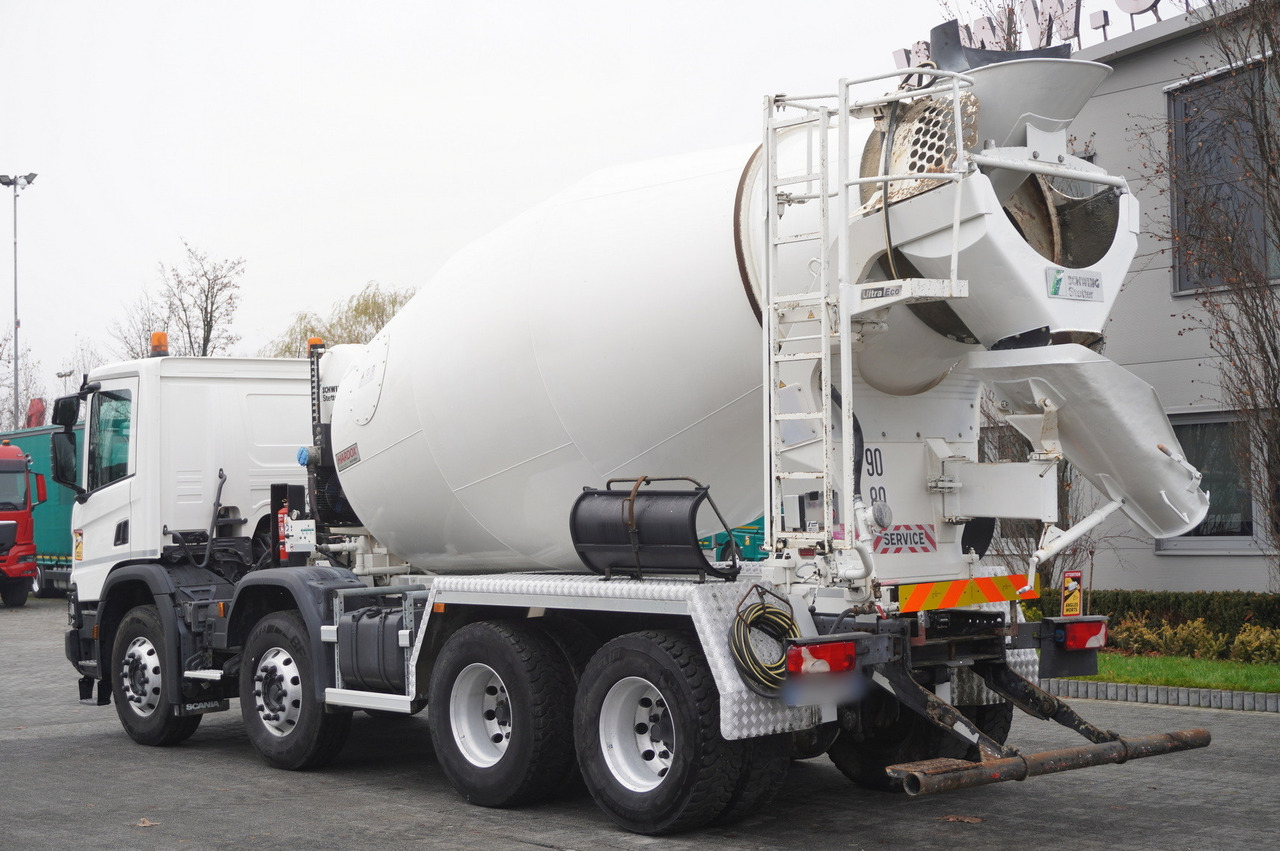 SCANIA P410 XT 8x4 / 80 tho. km!!! / SCHWING-STATTER AM 9 FHC 9 m3 concrete mixer - Betonomieszarka: zdjęcie 4 SCANIA P410 XT 8x4 / 80 tho. km!!! / SCHWING-STATTER AM 9 FHC 9 m3 concrete mixer - Betonomieszarka: zdjęcie 4