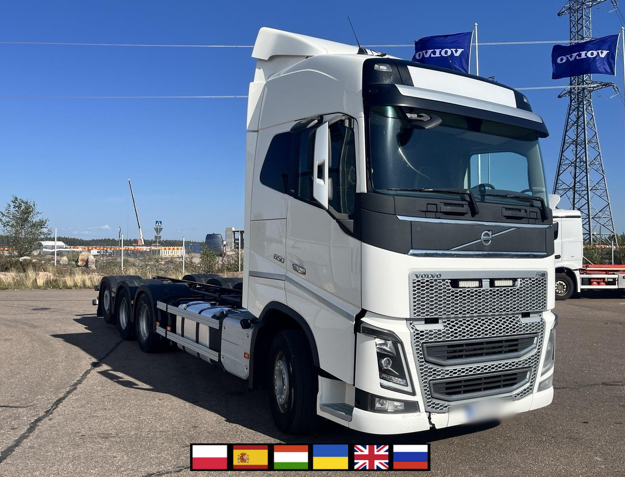 VOLVO FH 650 8x4 / Truck chassis / Sleeper cab - Samochód ciężarowe pod zabudowę: zdjęcie 1 VOLVO FH 650 8x4 / Truck chassis / Sleeper cab - Samochód ciężarowe pod zabudowę: zdjęcie 1
